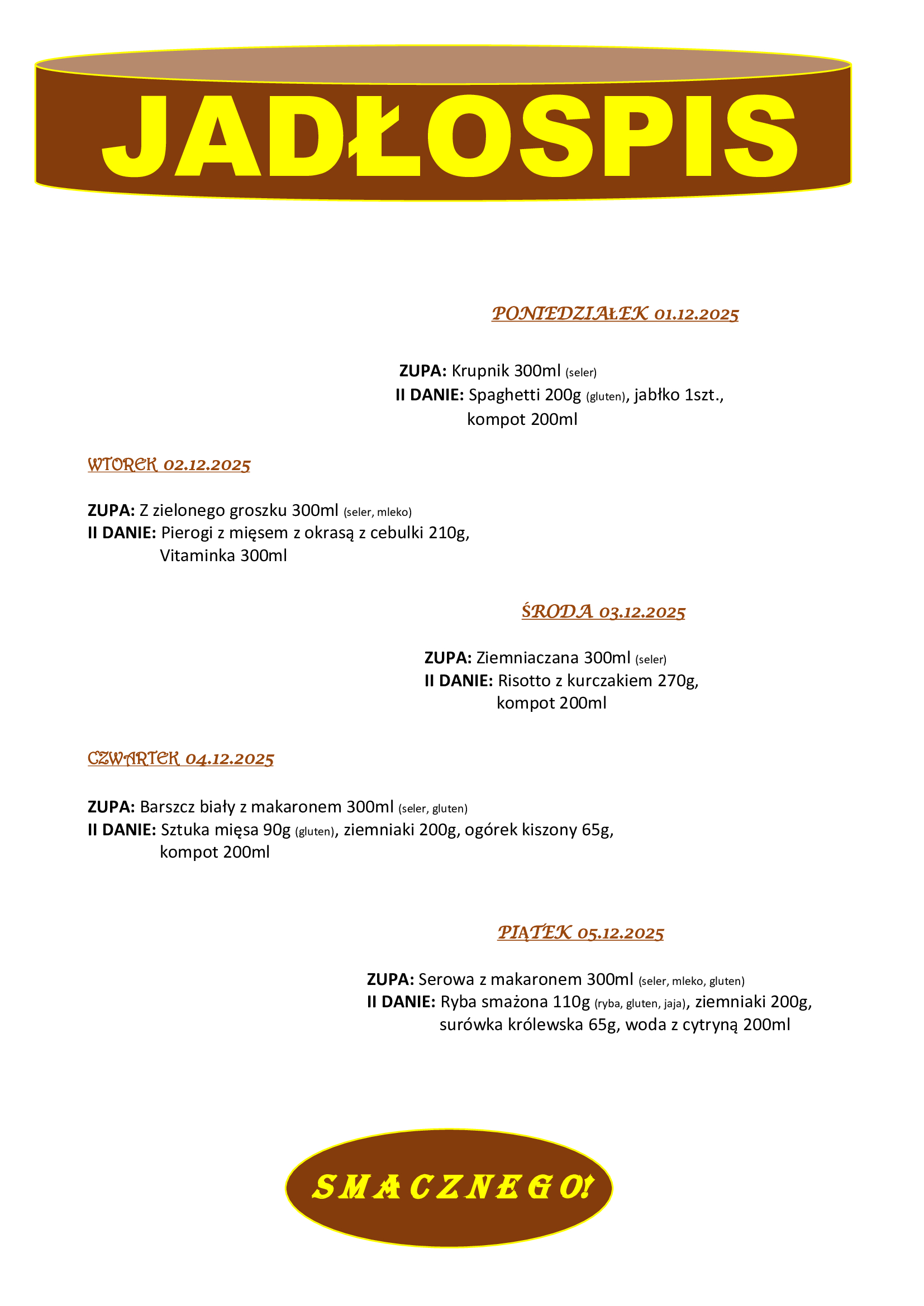 Jadłospis 01 05.12