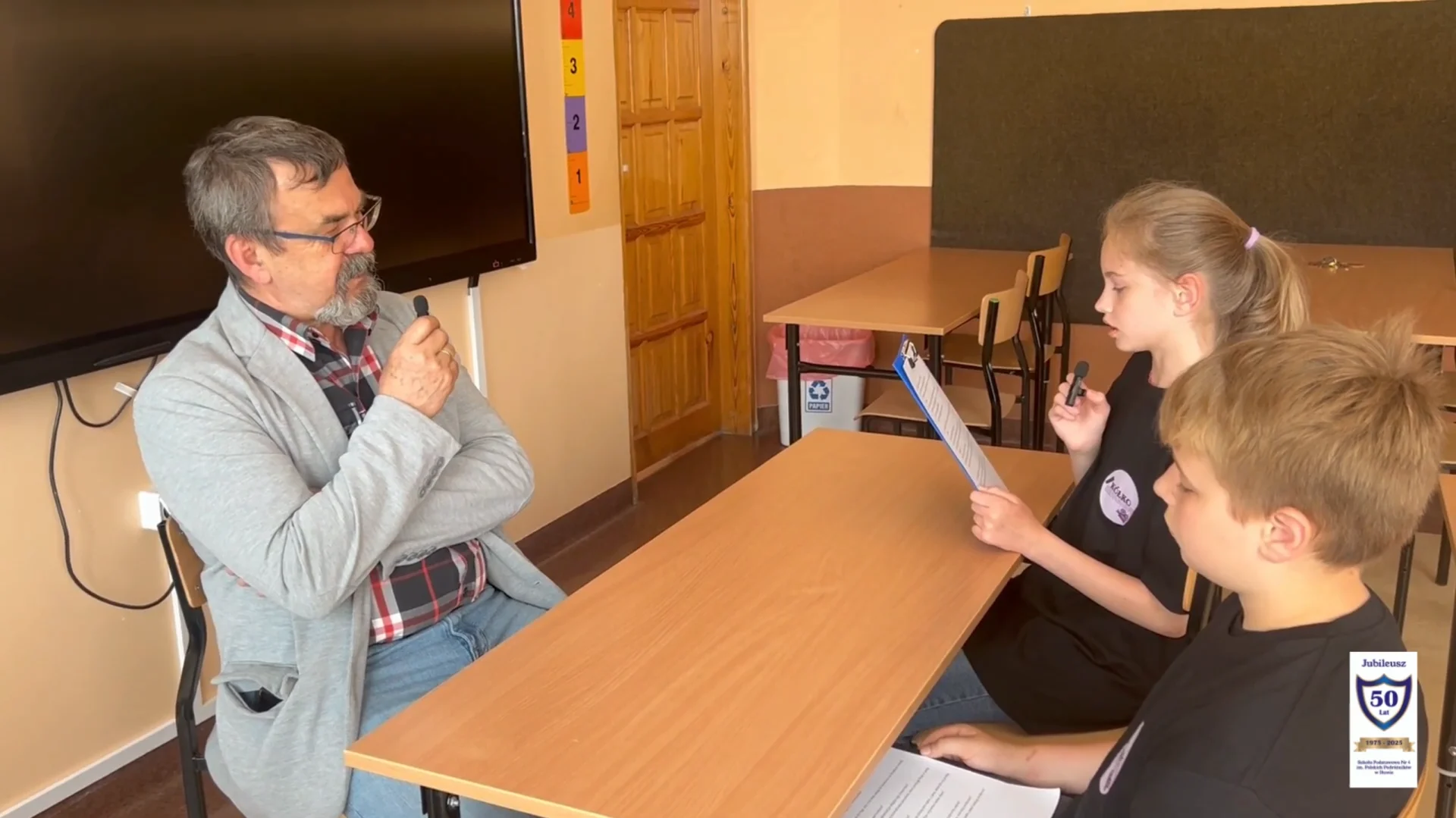 Obchody 50-lecia istnienia szkoły - wywiad z p. Kazimierzem Tyszkiewiczem