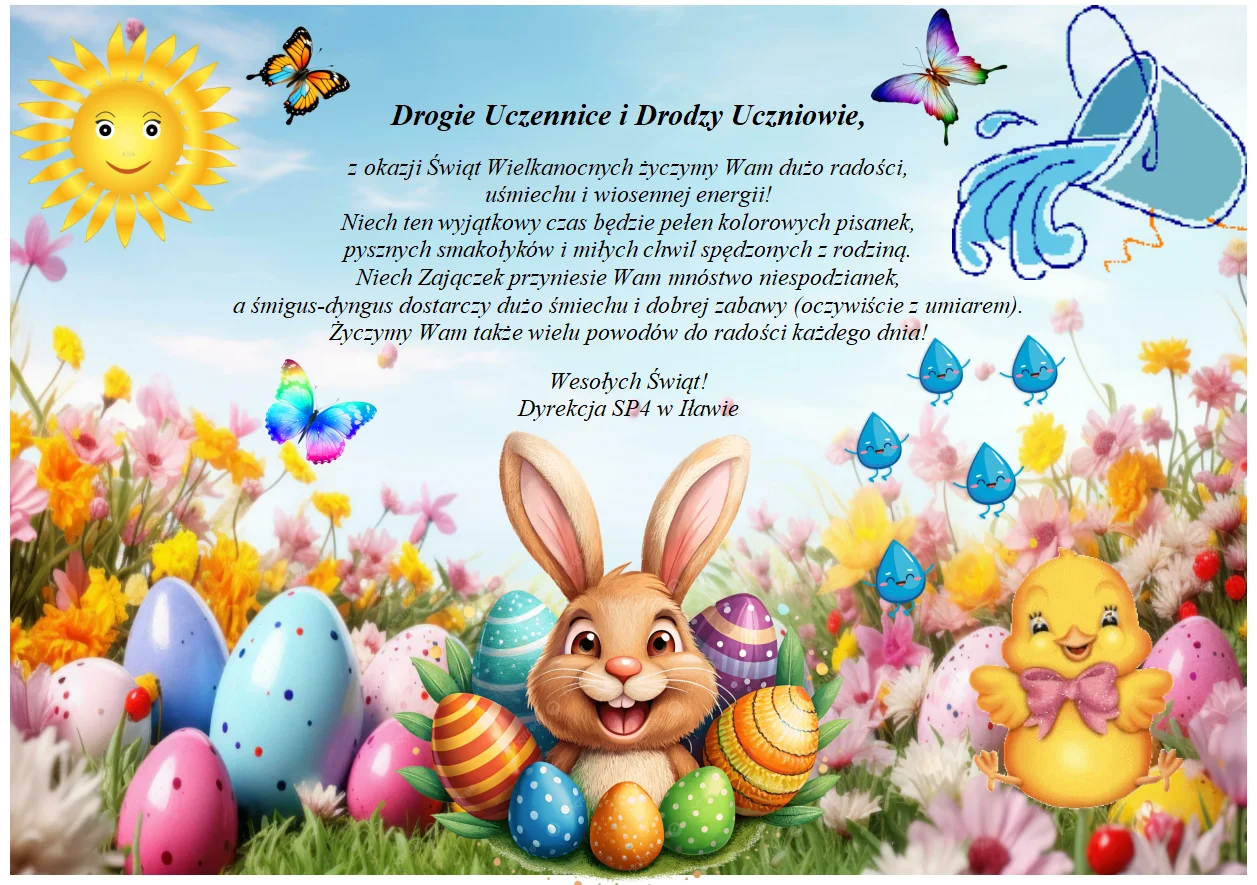 Życzenia z okazji Świąt Wielkanocnych dla Uczniów