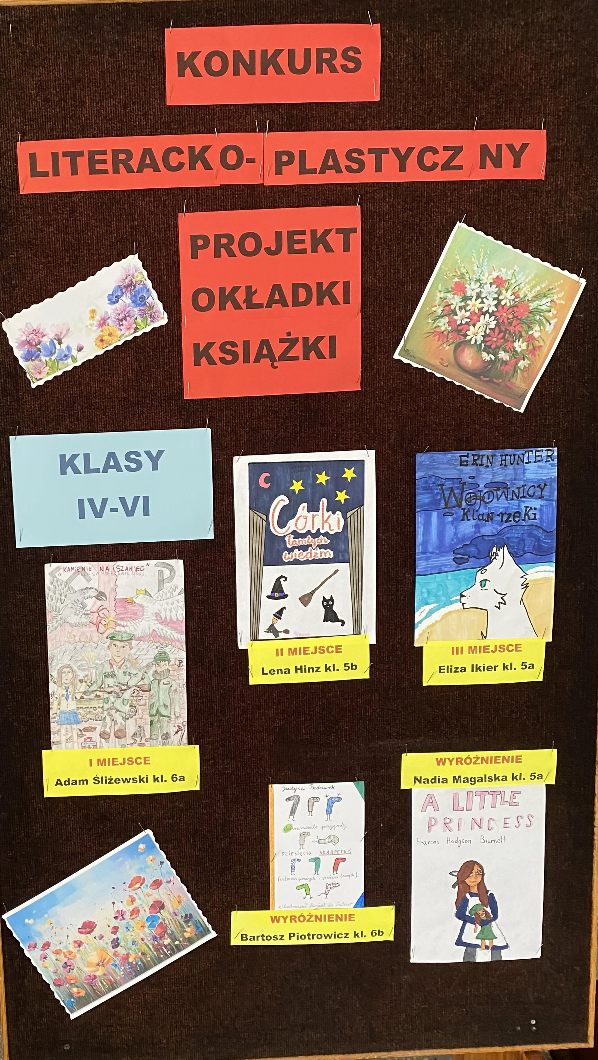 KONKURS LITERACKO- PLASTYCZNY PROJEKT OKŁADKI KSIĄŻKI KLASY VII-VIII
