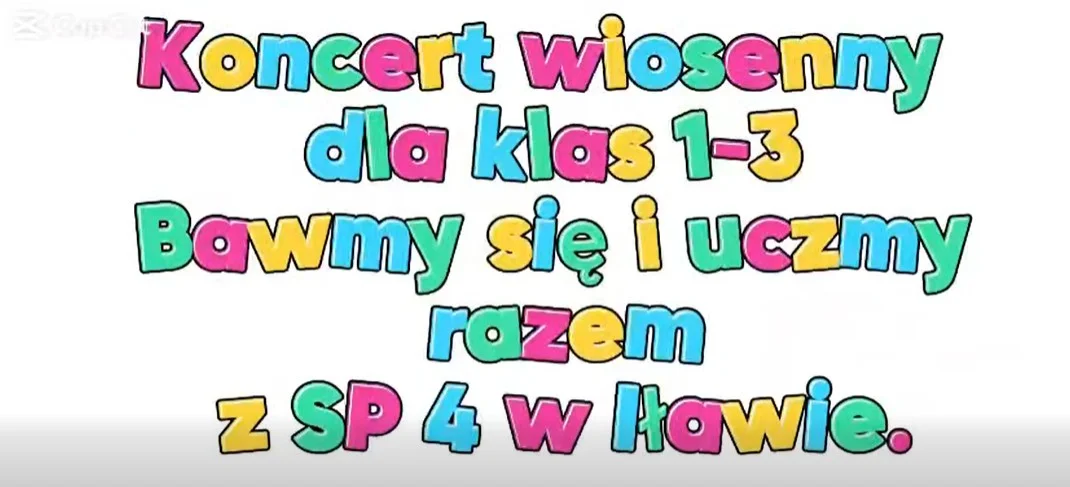 Koncert wiosenny dla klas 1-3